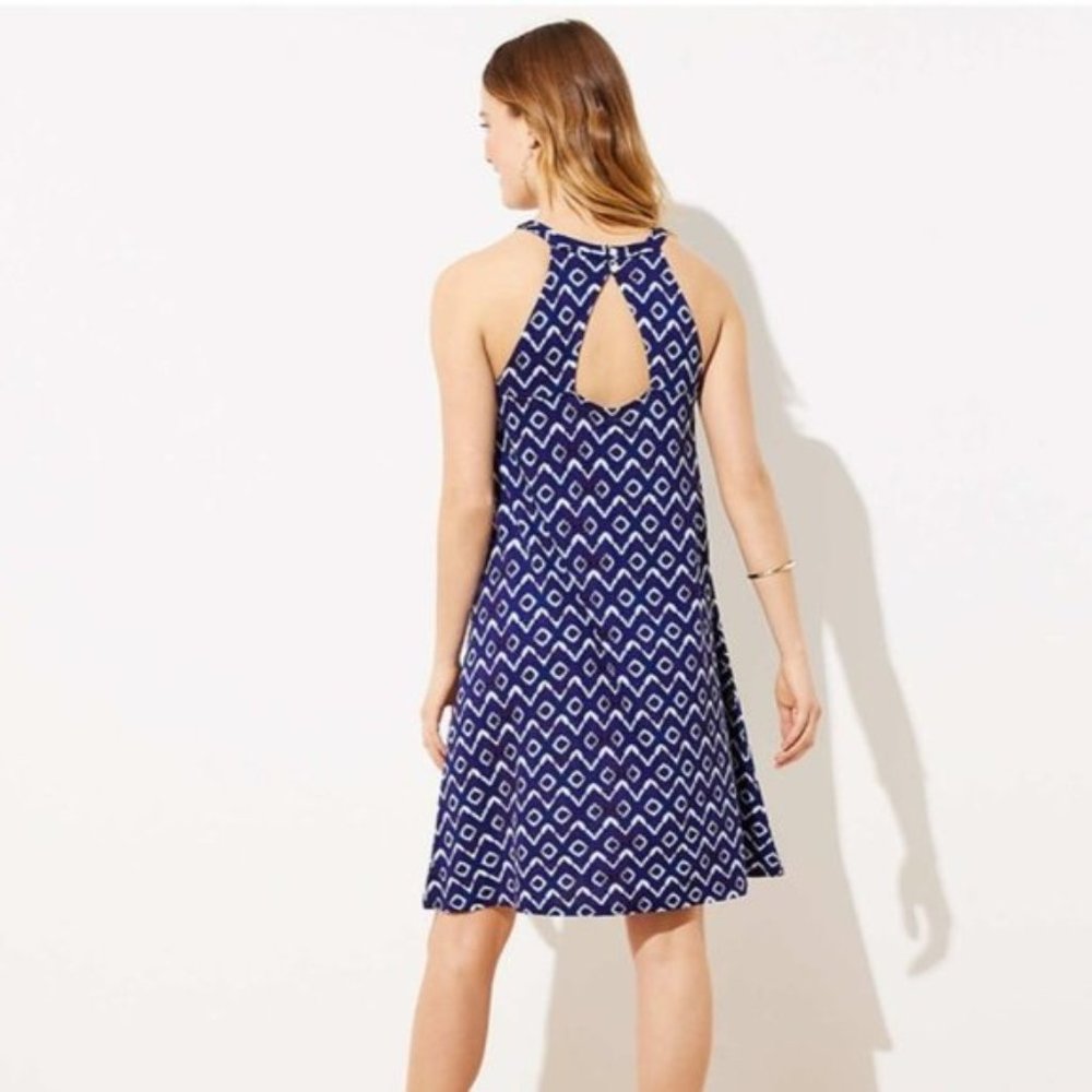 NWOT LOFT Sleeveless Batik Swing Dress